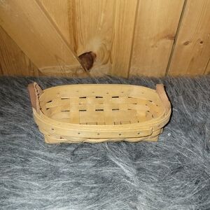 Longaberger Handwoven Basket With Handles 1999